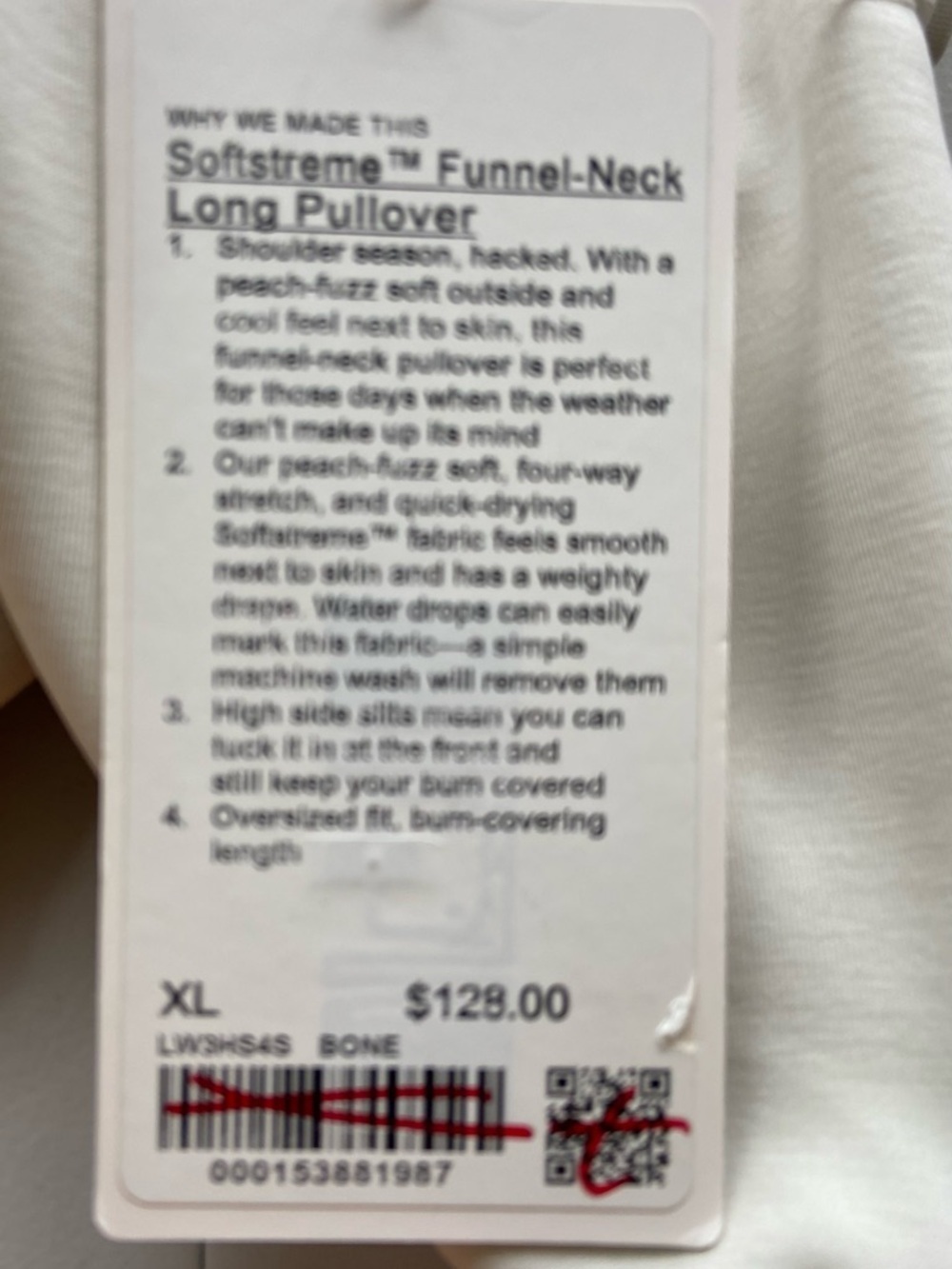 Lululemon Softstreme Crewneck Oversized Pullover - Light Ivory - Picture 6 of 8